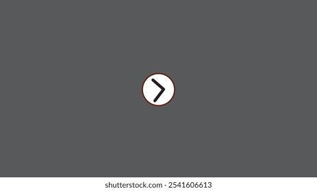 Abstract Next button arrow icon. Directional arrow flat style,Out loop.