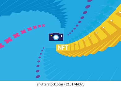 Abstract NFT pattern design and colorful wallpaper art