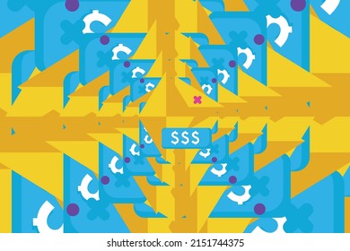 Abstract NFT pattern design and colorful wallpaper art