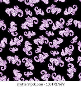 Abstract nice background. Black, white and purple on colors. Doodles pattern for wrapping paper. Vector illustration.