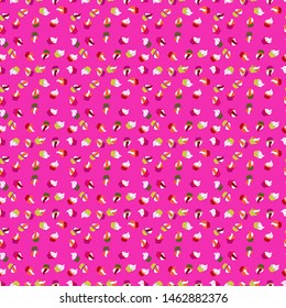 Abstract nice background. White, magenta and orange on colors. Doodles pattern for wrapping paper. Vector illustration.