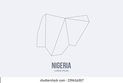 Abstract Nigeria logo. Vector logotype design.