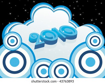 abstract night background with circle pattern 2010