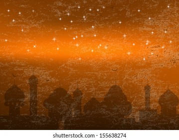 Abstract night background for Ramadan Kareem.Vector