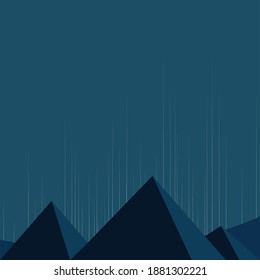 abstract night blue background with triangles pyramid