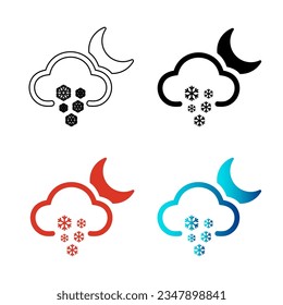 Abstract Night Cloud Snow Silhouette Illustration, can be used for business designs, presentation designs or any suitable designs.