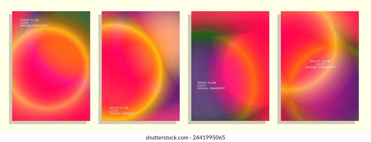 abstract night club light color radial gradient cover design set. for cover, magazine, poster, flyer, brochure, banner, album, ppt, etc.
a4 size EPS 10 vector design set.