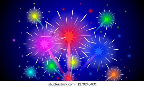 abstract night firework background