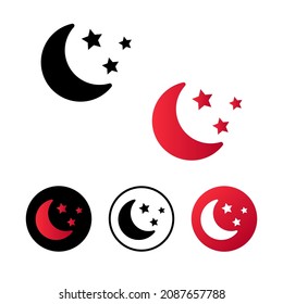 Abstraktes Nachtbild Illustration Flaches Design