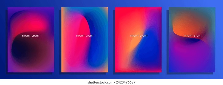 Abstract night light mesh gradient cover design, for cover, album, poster, magazine, catalog, ppt, flyer, brochure, etc.
a4 size EPS 10 cover vector design set.