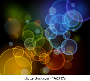 Abstract night lights - highway. Vector EPS 10