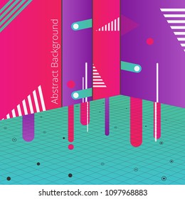 Abstract of night party background in geometric shapes, vector eps10