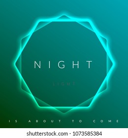 Abstract night party banner in glamour design style, modern flyer in A4 with colourful background