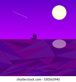 abstract night sea 