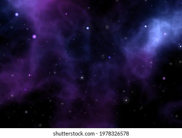abstract night sky background with nebula and stars
