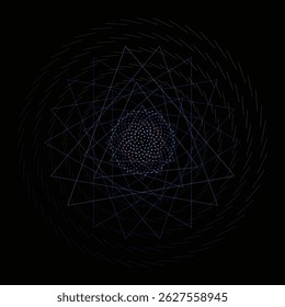 Abstract Night Sky Constellation Stars Shining Brightly In Space