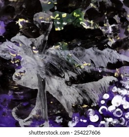 Abstract Night Storm Painting. Vector EPS 10 Image