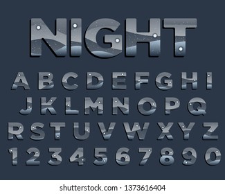 Abstract Night Typography design vector