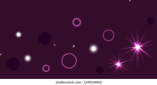 Abstract night vector background. Chaotic stars shine in the night sky. Design element for postcard, poster, business card, cover.