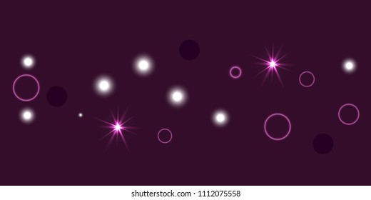 Abstract night vector background. Chaotic stars shine in the night sky. Design element for postcard, poster, business card, cover.