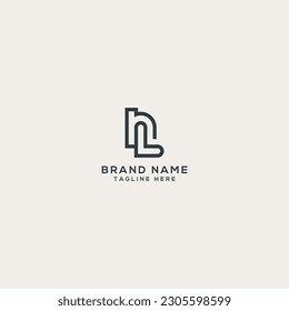 Abstract NL LN letter logo design. Flat vector logo design template element.