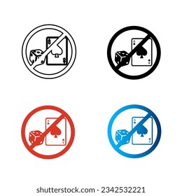 Abstract No Gambling Silhouette Illustration, can be used for business designs, presentation designs or any suitable designs.