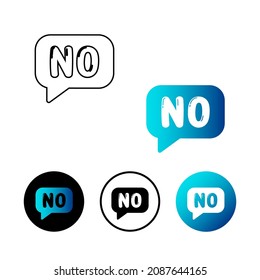 Resumen No Icono de mensaje Ilustración