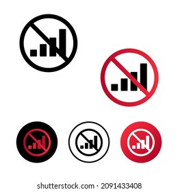 Resumen Ninguna Ilustración de Icono de señal de red, puede ser utilizada para diseños de negocios, diseños de presentaciones o cualquier diseño adecuado.