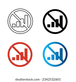 Abstract No Network Signal Silhouette Illustration, can be used for business designs, presentation designs or any suitable designs.