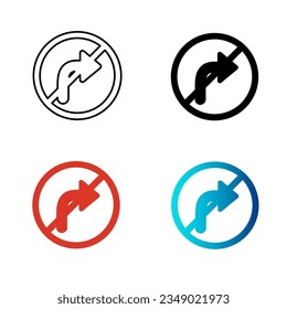 Resumen No Right Turn Silhouette Illustration, se puede usar para diseños de negocios, presentaciones o cualquier diseño adecuado.
