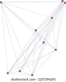 An abstract node network design pattern.