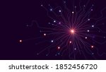 Abstract nodes lines big data connection vector background