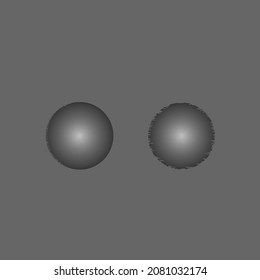 Abstract noise dotwork ball. Black dot grunge round element. Circle of dots. Dotted vector ball. Dotwork 3D Spheres vector background. Sand grain effect. Black noise dots. ep 10
