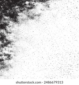 Abstract noise small particles debris and dust distressed uneven background grunge texture overlay with rough and fine grains isolated on white background 