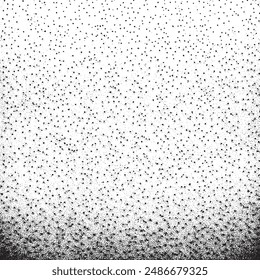 Abstract noise small particles debris and dust distressed uneven background grunge texture overlay with rough and fine grains isolated on white background 
