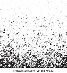 Abstract noise small particles debris and dust distressed uneven background grunge texture overlay with rough and fine grains isolated on white background 