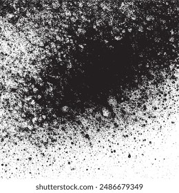 Abstract noise small particles debris and dust distressed uneven background grunge texture overlay with rough and fine grains isolated on white background 