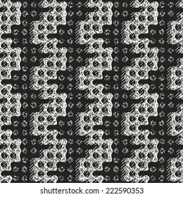 Abstract noisy dot striped background. Seamless pattern. Vector.