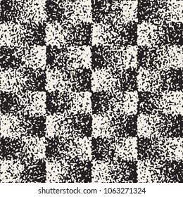 Abstract noisy textured geometric shapes background. Vector seamless vintage grungy pattern.