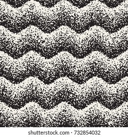 Abstract noisy textured geometric shapes background. Vector seamless vintage grungy pattern.