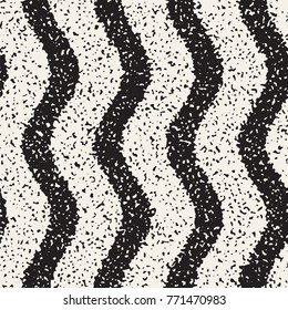 Abstract noisy textured geometric shapes background. Vector seamless vintage grungy pattern.