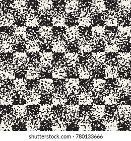 Abstract noisy textured geometric shapes background. Vector seamless vintage grungy pattern.