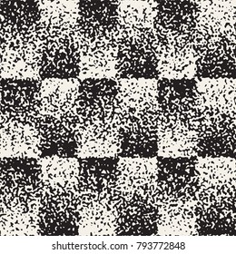 Abstract noisy textured geometric shapes background. Vector seamless vintage grungy pattern.
