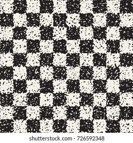 Abstract noisy textured shapes background. Vector seamless vintage grungy pattern.