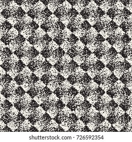 Abstract noisy textured shapes background. Vector seamless vintage grungy pattern.