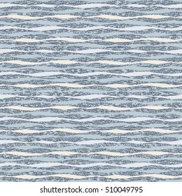 Abstract noisy wavy striped seamless pattern.