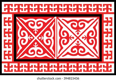 Abstract nomadic pattern in ethnic style. Vector background.