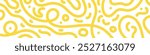 Abstract noodle pattern. Graphic spaghetti background. Ramen noodles texture. Yellow color vector illustration. Isolated on white background.
