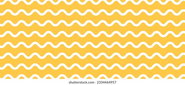 Abstract noodle pattern. Graphic spaghetti background with yellow ramen noodles. Isolated vector illustrations on white background.