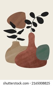 Abstract Nordic Jar Scandinavian Style Wall Art Poster Background